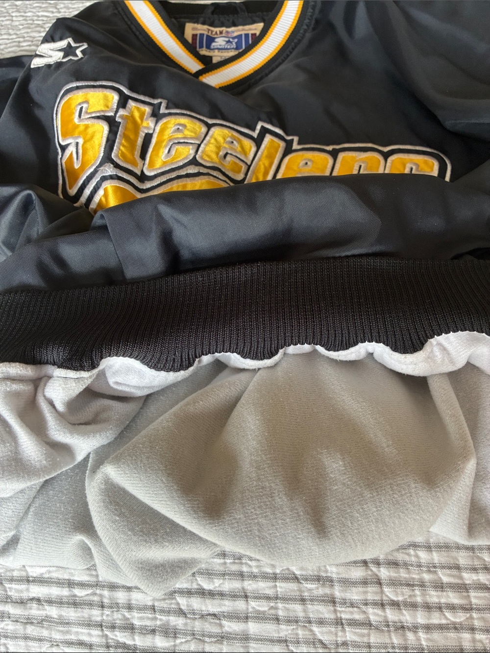 Vintage 90’s Pittsburgh Steelers NFL Sz, M, Black Pullover, Starter Jacket - Picture 13 of 13